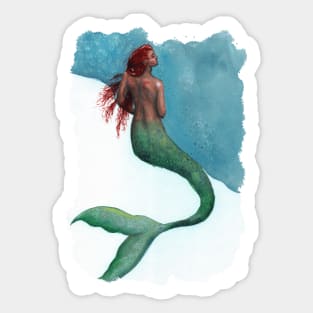 Watercolor Mermaid Sticker